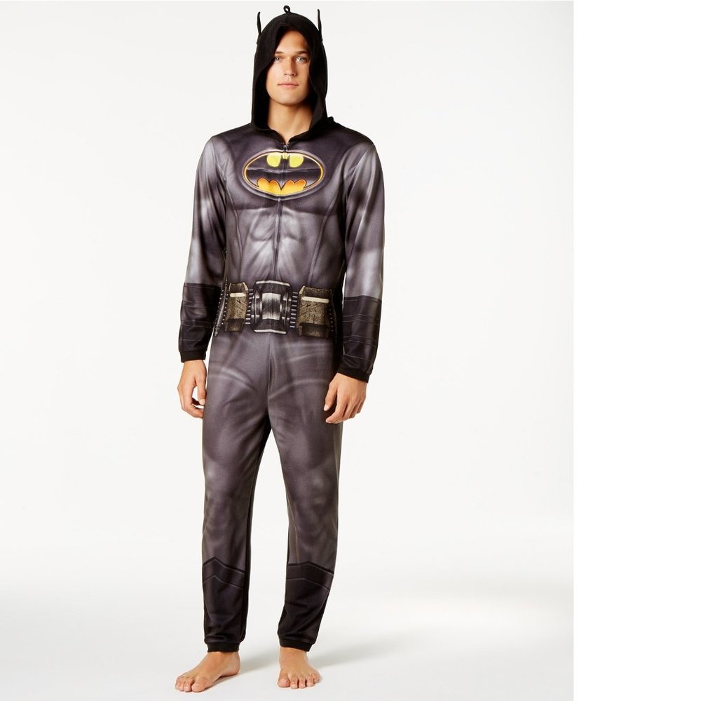 Briefly Stated Batman Hooded Costume Jumpsuit